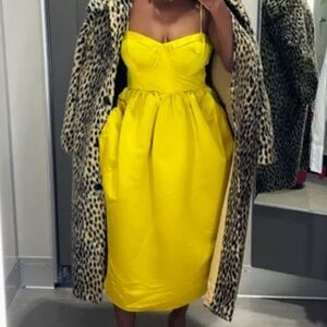 Mustard Satin Like Dress